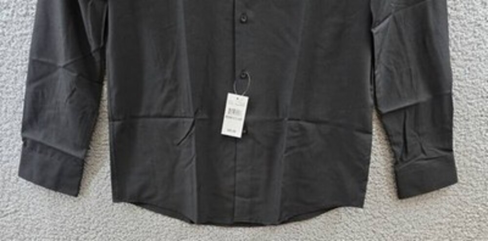Nautica Slim-Fit Performance Supershirt Dress Shirt Men's 15-15.5 34/35 Black - Picture 6 of 13